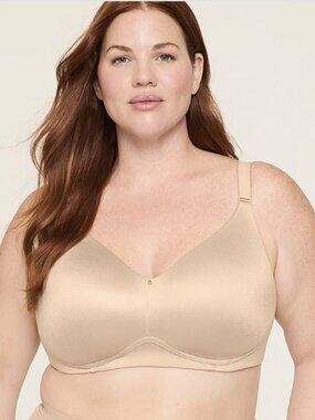 CACIQUE Invisible Backsmoother Lightly Lined No-Wire Bra Cafe Mocha 42DDD